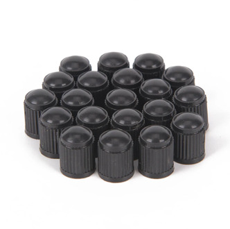 20Pcs Black Plastic Dust Valve Caps Bike Car Wheel Tyre Air Valve Stem Caps Motorcycle Tyre Air Valve Caps Car Accessories