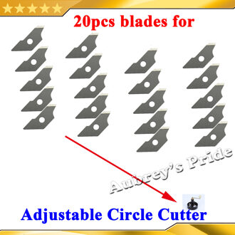 20Pcs Blade Voor Multi-7Sizes Verstelbare Ronde Roterende Cirkel Grafische Papier Cutte 20 Stuks Blade Sterven Board Knop maker