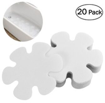 20Pcs Bloemvorm Peva Anti-Slip Bad Stickers Decals Veiligheid Bad Douche Loopvlakken 10Cm (Transparant)
