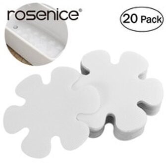 20PCS Bloemvorm PEVA Anti-slip Bad Stickers Decals Veiligheid Bad Douche Loopvlakken 10CM (Transparant)