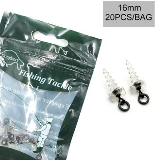 20Pcs Boilie Schroef Peg Met Ring Swivel Voor Ronnie Rig D-Rig Chod Rig Terminal Tackle Bait Houder schroef Karpervissen Accessoires 20stk-16MM