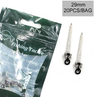20Pcs Boilie Schroef Peg Met Ring Swivel Voor Ronnie Rig D-Rig Chod Rig Terminal Tackle Bait Houder schroef Karpervissen Accessoires 20stk-29MM