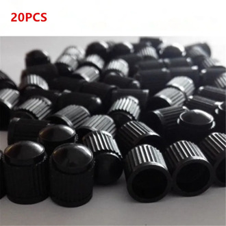 20pcs Car Tyre Valve Dust Caps Dome Shape Wheel Stem Air Valve Black Auto Truck Bike MTB Tyre Caps Car Tire Valve Plastic Cap