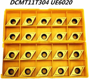 20Pcs Carbide tool DCMT11T304 UE6020 draaigereedschap CNC product metalen frees rvs speciale tool DCMT 11T304