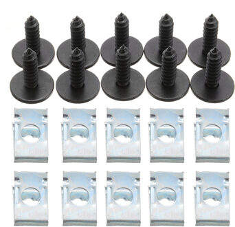 20pcs Chassis Motor Guard Metalen Moer/Schroef Wasmachines u-vorm Clip Auto Accessoires Fit Voor BMW