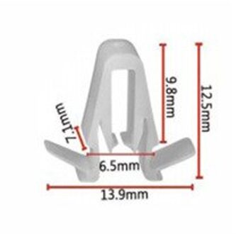 20Pcs Clips Voor Toyota Tundra Deur & Garneer Moulding #67771-58010 Voor Lexus Voor Tundra 2007-op 12.4Mm