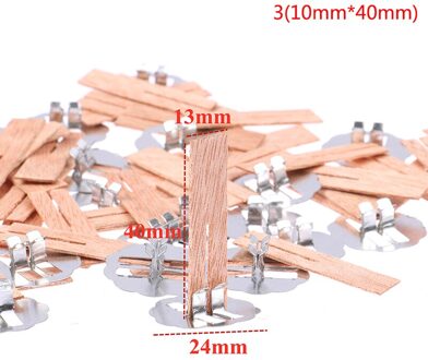 20Pcs Cross Houten Kaars Wieken Hout Kaarsen Core Voor Diy Kaars Maken A3.10mmX40mm