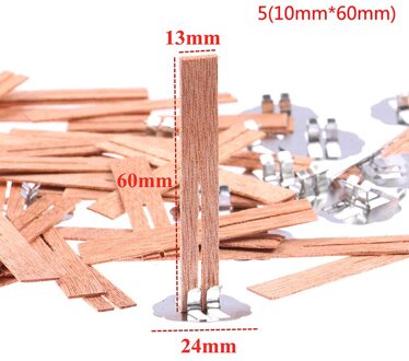 20Pcs Cross Houten Kaars Wieken Hout Kaarsen Core Voor Diy Kaars Maken A5.10mmX60mm