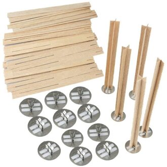 20Pcs Cross Houten Kaars Wieken Hout Kaarsen Core Voor Diy Kaars Maken Supply Soja Parffin Wax size B