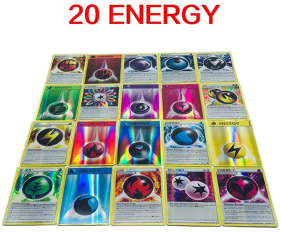 20Pcs Energy 6.3*8.8CM Game Collection Cards