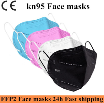 20PCS FFP2mask KN95 Mouth Masks Black Pink Dust Face Mask KN95 Respirator Safety 5 Layers Protective FFP2 Mascarilla KN 95