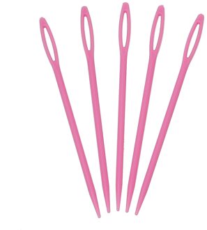 20Pcs Fuchsia Acryl Breinaalden Haaknaald Plastic Naaien Diy Trui Weven Tool Tapestry Breinaalden 4.8x0.26cm