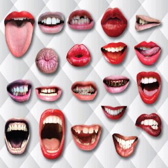 20Pcs Funny Lip Mond Photobooth Props Voor Vieren Verjaardag Photo Booth Props Bruiloft Verjaardag Decoratie Feestartikelen