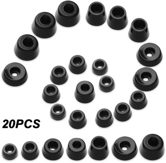 20pcs Furniture Leg Pads Tile Floor Protectors Black Rubber Feet Chair Floor Protector Non-Slip Leg Pads Floor Protectors Mat