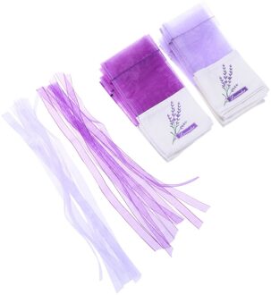 20Pcs Gaas Lavendel Tassen Geur Pouch Lege Zakjes Tas Voor Garderobe Auto (Oude Donker Paars En Oude Licht paars, 10 Van Elk) zoals getoond 1