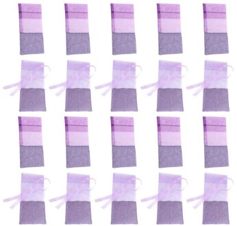 20Pcs Gaas Lavendel Tassen Geur Pouch Lege Zakjes Tas Voor Garderobe Auto (Oude Donker Paars En Oude Licht paars, 10 Van Elk) zoals getoond 2