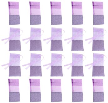 20Pcs Gaas Lavendel Tassen Geur Pouch Lege Zakjes Tas Voor Garderobe Auto (Oude Donker Paars En Oude Licht paars, 10 Van Elk) zoals getoond 2