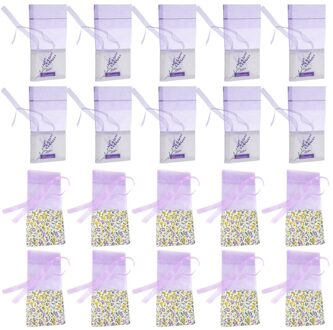 20Pcs Gaas Lavendel Tassen Geur Pouch Lege Zakjes Tas Voor Garderobe Auto (Oude Donker Paars En Oude Licht paars, 10 Van Elk) zoals getoond 5