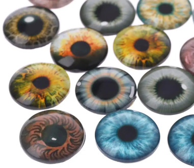 20Pcs Glass Doll Eyes Animal DIY Crafts Eyeballs For Dinosaur Eye Accessories Jewelry Making Handmade 8mm/12mm/18mm