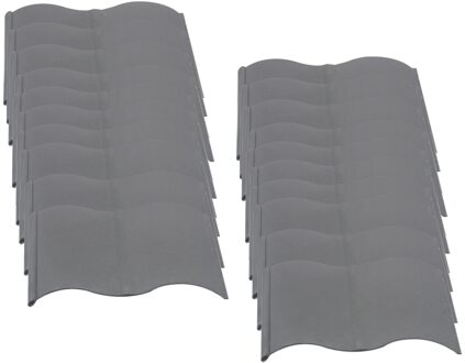 20Pcs Grey Tuin Hek Rand Cobbled Steen Effect Plastic Gazon Rand Plant Grens Decoraties Bloem Bed Grens
