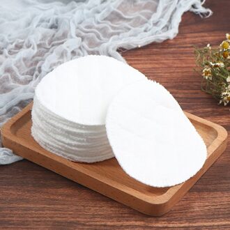 20Pcs Herbruikbare Katoenen Pads Wasbare Make-Up Remover Pad Zacht Gezicht Skin Cleaner Vrouwelijke Borst Pad