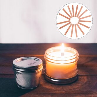 20Pcs Hout Kaars Lont Diy Kaars Maken Accessoire Natuurlijke Kaars Wieken zoals getoond 1