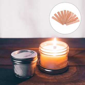 20Pcs Hout Kaars Lont Diy Kaars Maken Accessoire Natuurlijke Kaars Wieken zoals getoond