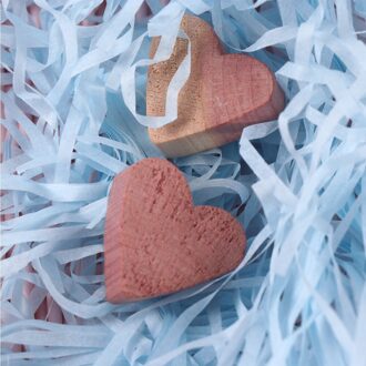 20Pcs Houten Blokken Hart Vorm Natuurlijke Ceder Vochtbestendige Ceder Versiering Voor Thuis (Hout Kleur)