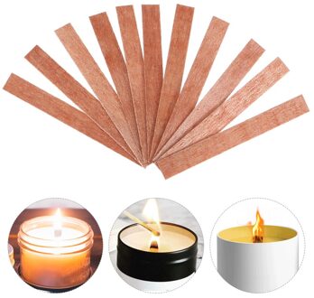 20Pcs Kaars Houten Kern Diy Kaars Maken Accessoire Houten Kaars Wieken zoals getoond 1
