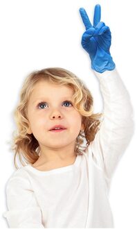 20Pcs Kids Wegwerp Handschoenen Nitril Handschoenen Voor 4-12 Jaar Latex Beschermende Kinderen Golves Waterdichte Handschoenen Clearn Tool XS