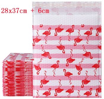 20Pcs Kleurrijke Bubble Tas Flamingo Gedrukt Bubble Mailers Waterdichte Verpakking Enveloppen Padded Tassen 25x3 0Cm/28x37cm flamingo 28x37cm