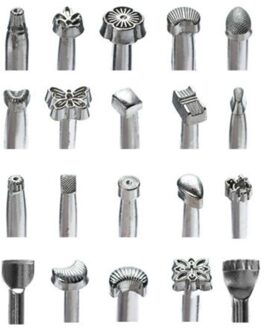 20Pcs Leather Stempelen Gereedschap Set Verschillende Vorm Saddle Maken Gereedschap Carving Punch Gereedschap Voor Leer Craft