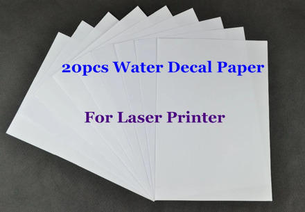 (20pcs/lot) A4 Clear/Transparent Paper Water Slide Decal Paper Laser Water Transfer Paper For Glass Waterslide Decal Paper