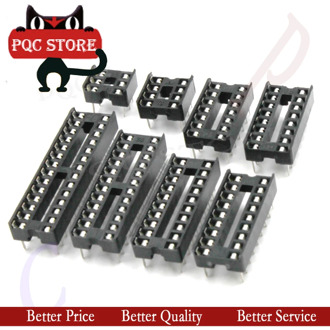 20pcs/lot IC sockets Adaptor Solder Type Chip base DIP 6 8 14 16 18 20 24 28 Narrow body Wide body