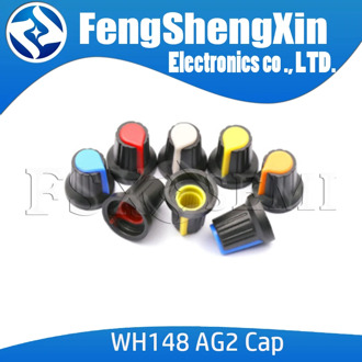 20pcs/lot New WH148 potentiometer knob cap Yellow Orange Blue White Red 15X17mm AG2 knob