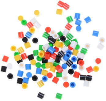 20pcs/lot Tactile Button Caps Plastic Cap Hat for 6*6mm Tactile Push Button Switch Lid Cover Random Colors