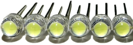 20pcs/lot white 5mm F5 straw hat LED lamp beads super bright 6-7LM big core chip Light emitting diodes (leds) for DIY lights