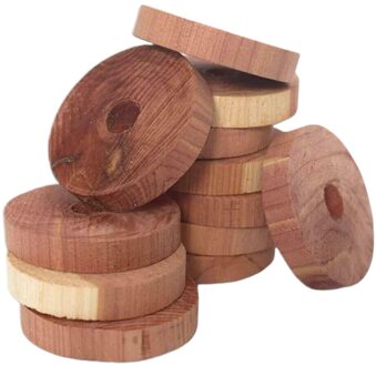 20Pcs Lucht Frisser Schoenen Multi Functie Opknoping Blok Gat Huishoudelijke Mot Afstotende Kasten Verminderen Geur Cederhout Lade Ring