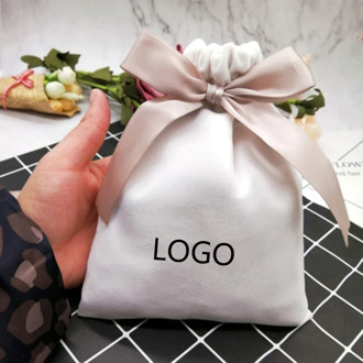 20PCS Luxury Jewelry Velvet Pouch Gift Bag Custom Logo Drawstring Pouch 7x9/10x12/6x13/12x15cm Packaging Bags