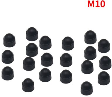 20Pcs M6 M8 M10 M12 Bout Moer Dome Plastic Bescherming Caps Cover Blootgesteld Hexagon Hex Schroeven Praktische Gereedschap Black 20stk M10