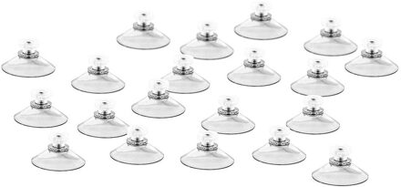 20Pcs Met M4 Draad 40Mm Zuignappen, met Gekartelde Moer Clear Voor Keuken Zuignap Met Schroef Opslag Hanger Home Gereedschap 25.