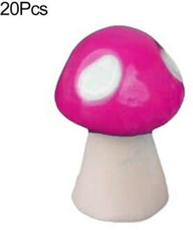 20Pcs Mini Kunstmatige Paddestoel Miniaturen Fee Tuin Ornament Hars Ambachten roos rood
