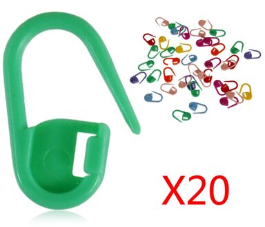 20Pcs Mix Kleur Haakt Breien Locking Stitch Naald Clip Markers Houder