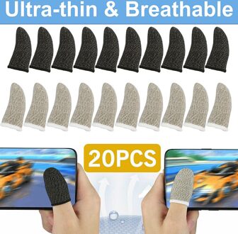 20Pcs Mobiele Telefoon Game Touch Screen Vinger Mouwen Transpiratie Handschoenen Tablet Screen Ademend Touch Handschoenen Accessoires