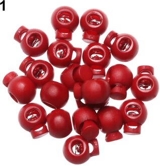 20Pcs Multi-Kleuren 6Mm Gat Plastic Stopper Cord Lock Bean Toggle Clip Kleding Schoenveter Sportkleding Diy Ambachten naaien Accessoires 1