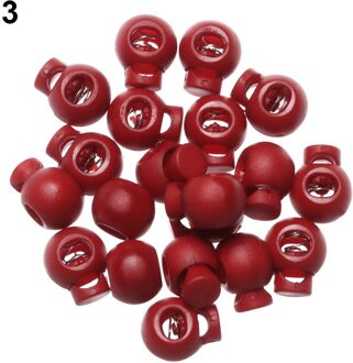 20Pcs Multi-Kleuren 6Mm Gat Plastic Stopper Cord Lock Bean Toggle Clip Kleding Schoenveter Sportkleding Diy Ambachten naaien Accessoires 3