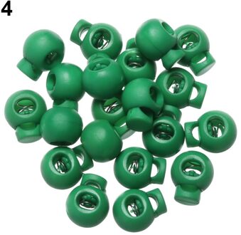 20Pcs Multi-Kleuren 6Mm Gat Plastic Stopper Cord Lock Bean Toggle Clip Kleding Schoenveter Sportkleding Diy Ambachten naaien Accessoires 4