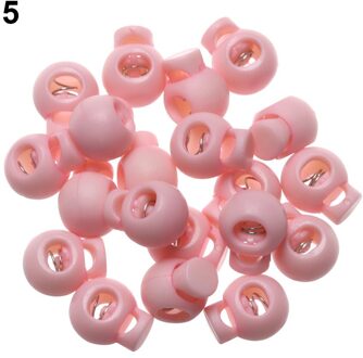 20Pcs Multi-Kleuren 6Mm Gat Plastic Stopper Cord Lock Bean Toggle Clip Kleding Schoenveter Sportkleding Diy Ambachten naaien Accessoires 5