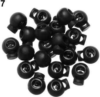 20Pcs Multi-Kleuren 6Mm Gat Plastic Stopper Cord Lock Bean Toggle Clip Kleding Schoenveter Sportkleding Diy Ambachten naaien Accessoires 7