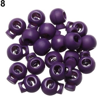 20Pcs Multi-Kleuren 6Mm Gat Plastic Stopper Cord Lock Bean Toggle Clip Kleding Schoenveter Sportkleding Diy Ambachten naaien Accessoires 8